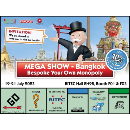 【Hello Bangkok! We are coming! MEGA SHOW 2023 - Bespoke your Monopoly Boardgame】